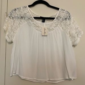 Forever21 Lacey White Top